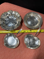 Lot of 4 Silver Plated Small Bowls/Dishes