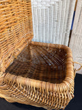 Rustic French Style Double Sided Wicker Picnic Basket READ DESCRIPTION