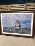 Ocean Monarch Leaving New York Print by Roy Cross; Signed