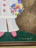 Reproduction Painting of Picasso’s “Paul of Pierrot”; Signed M. Ordonez 89