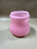 Pink Glass Biscuit Jar - Missing Lid - AS IS