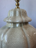 Crackled Ceramic Ginger Jar 3-Way Lamp (WORKS)