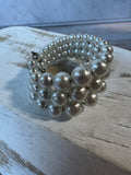 Faux Pearl Wire Wrap Bracelet