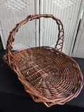 XL Vintage Woven Willow Gathering Basket