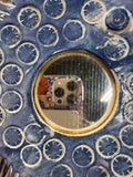 Blue Pottery Fish Wall Hanging Mirror