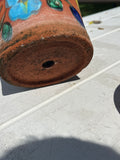 Painted Pot with Saucer