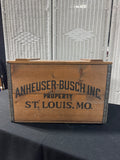 Budweiser Vintage Wooden Lidded Beer Crate