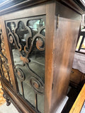 Antique Glass Front Cabinet with Drawer***HEAVY ITEM***READ DETAILS ON PICK UP POLICY***