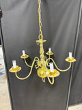 Brass Tone Chandelier