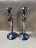 Silver Plate Candle Stick Holders - Pair