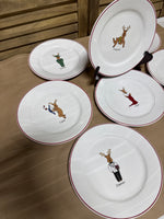 (B) Rainbow Mountain Christmas Reindeer Plates — 7