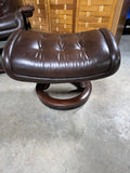 Ekornes Stressless Brown Chair with Ottoman (A) ***Read Description***