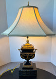 Chelsea House Style Heavyweight Neoclassical Urn on Book Stack Table Lamp (WORKS) AS IS (READ DESCRIPTION CAREFULLY)