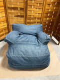 Denim Bean Bag Style Chair, 2 Available, PRICED INDIVIDUALLY, $75 each