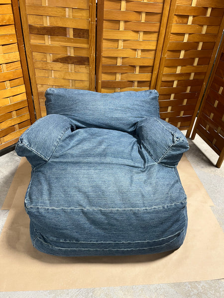 Denim Bean Bag Style Chair, 2 Available, PRICED INDIVIDUALLY, $75 each