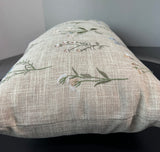 Floral Embroidered Rectangular Throw Pillow