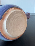 Large Blue & Purple Drip Glazed Pottery Coffee or Soup Mug