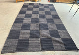 Checkered Woven Rug (B) (9'4" x 6'2")
