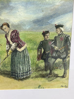 Mary, Queen of Scots on St. Andrews Links Print; Signed