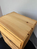 Rustic Wooden 3-Drawer Crate Storage Unit (B)