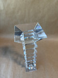 Rogaška Crystal Geometric Faceted Candlestick Holder