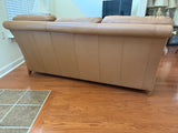 Southern Lights Trading Co. Tan Leather Sofa ***HEAVY ITEM***READ DETAILS ON PICK UP POLICY***
