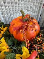 (A) Sunflowers & Pumpkins Autumn Decor Lot