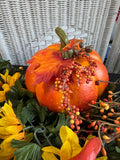 (A) Sunflowers & Pumpkins Autumn Decor Lot
