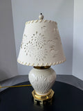 Lenox Porcelain Tulip Lamp with Floral Cut-Out Shade (WORKS)