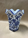 Blue And White Floral Vase