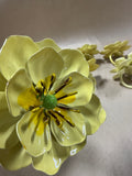 8 Yellow Enamel Pansy Napkin Rings (DD)
