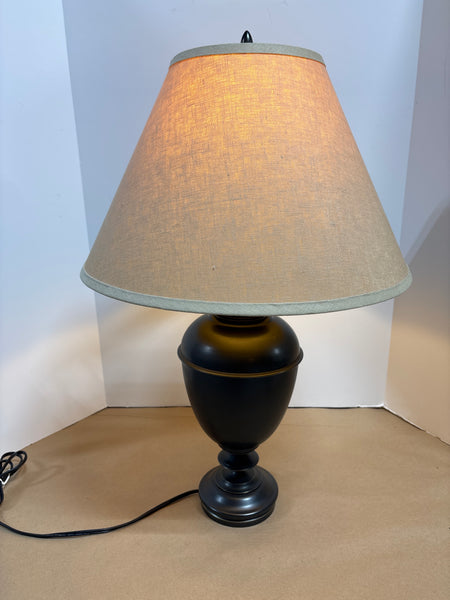 Metal Lamp with Linen Shade - Heavy