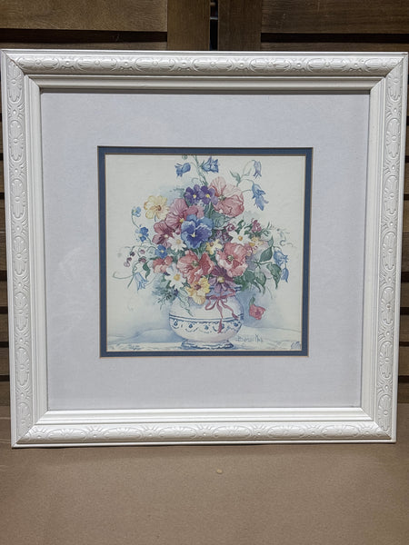 (E) Floral Print by Barbara Mock; Signed