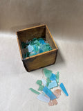 Small Wooden Box With Assorted Seaglass