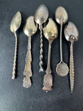 6-Piece Sterling Silver Vintage Souvenir Spoons