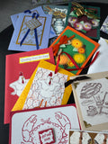 Assorted Lot of All Occasion Hand Made Cards with Dividers in Decorative Box