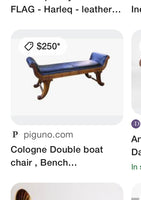 Double Boat Style Bench/Chaise Lounge, NO CUSHION