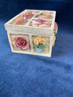 Lidded Trinket Box, Floral Carvings