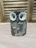 Resin Wood Style Owl Planter