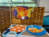 3 Piece Colorful Fish Bath Rugs