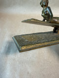 Art Nouveau Woman Brass Desk Paper Clip