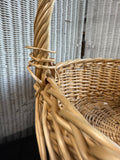 XL Wicker Woven Round Hand Basket with Small Hand Basket