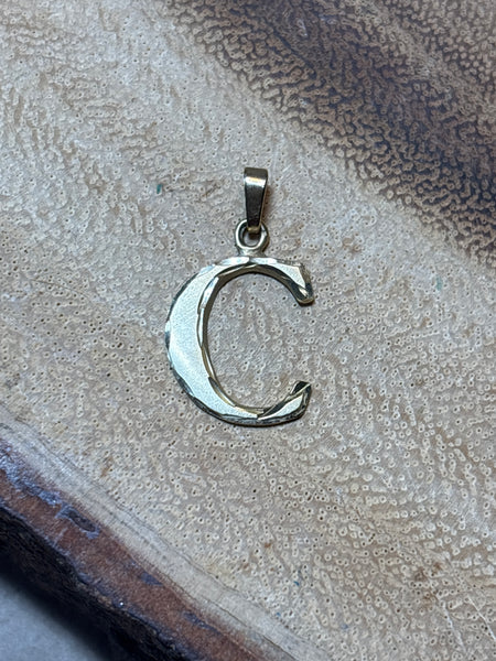 14K Gold “C” Pendant