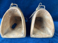 Pair of Vintage Mexican Wooden Stirrups