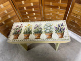 Petite Painted Bench, Signed
