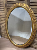 Vintage Oval Gold Mirror - AS IS