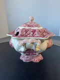 (DD) Mason’s England Vista Pink China Small Bedford Lidded Soup Tureen