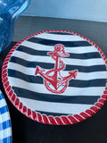 4-Piece Nautical Themed Melamine Dish Set