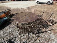 Metal Patio Table with (4) Chairs - No Cushions