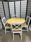 Two Tone Drop Leaf Table with 4 Chairs